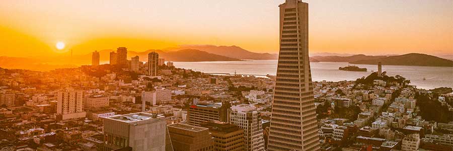 San Francisco skyline at sunrise
